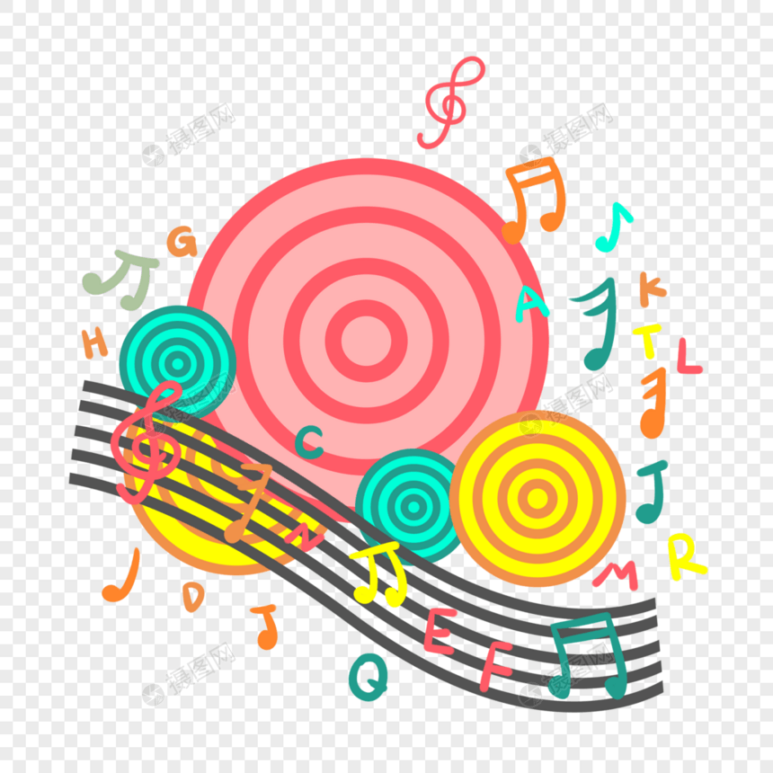 音乐音符字母图片