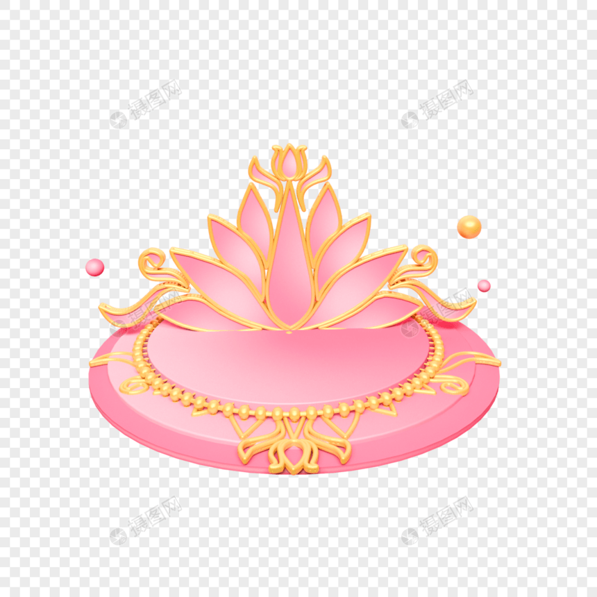 装饰金粉色花卉舞台图片