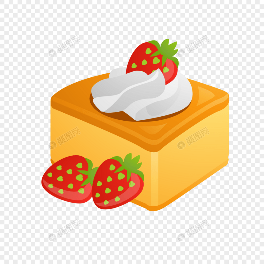 草莓奶油蛋糕布丁图片