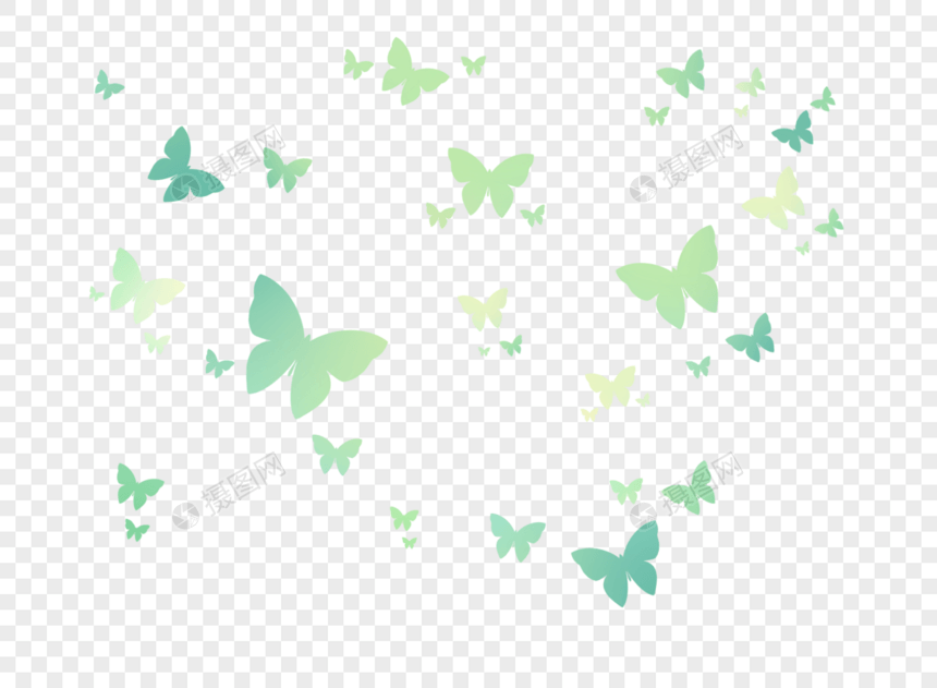 一群小蝴蝶图片