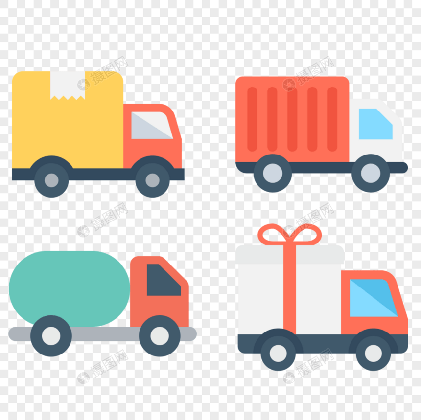车辆货车图标免抠矢量插画素材图片