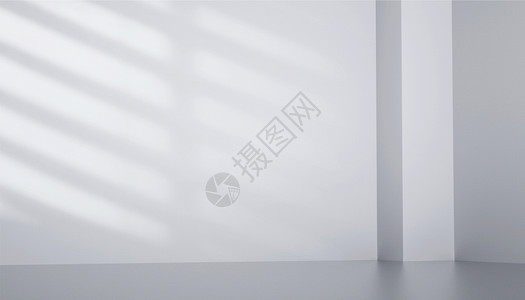 光空间C4D白色墙壁设计图片