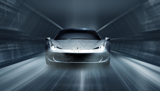 隧道开车未来感汽车设计图片