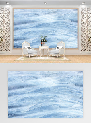 砖纹墙纸素材蓝色大理石背景墙模板