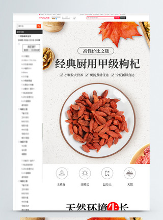 枸杞科养生枸杞淘宝详情页模板