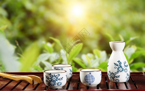 辣木茶茶文化设计图片