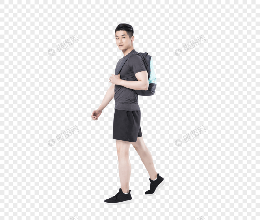 背包的运动男性图片