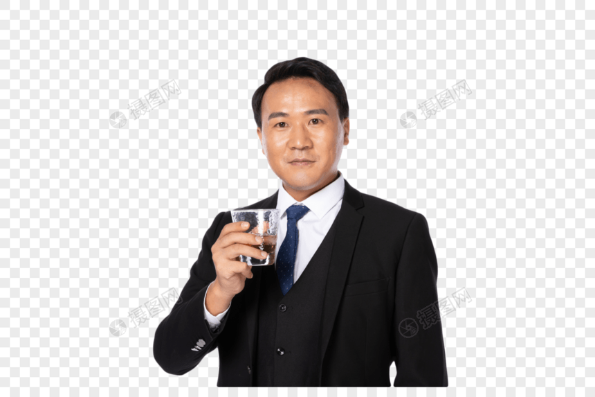 商务男士喝威士忌图片