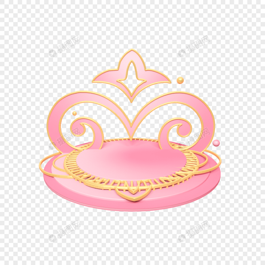 金粉色螺旋花纹舞台图片
