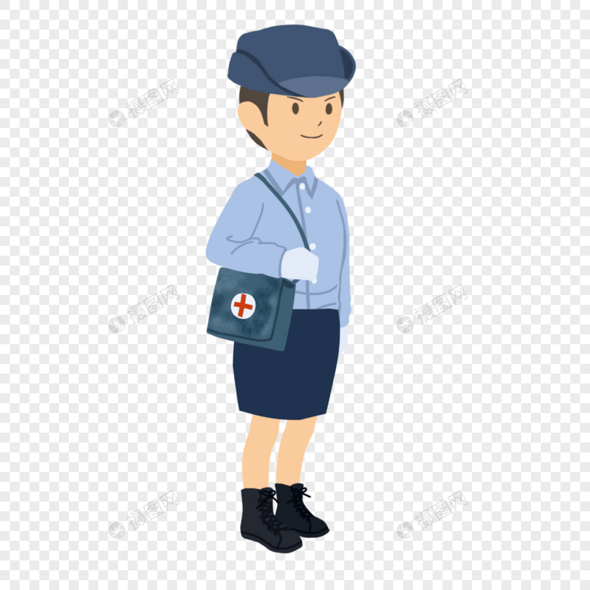 卡通女兵护士图片