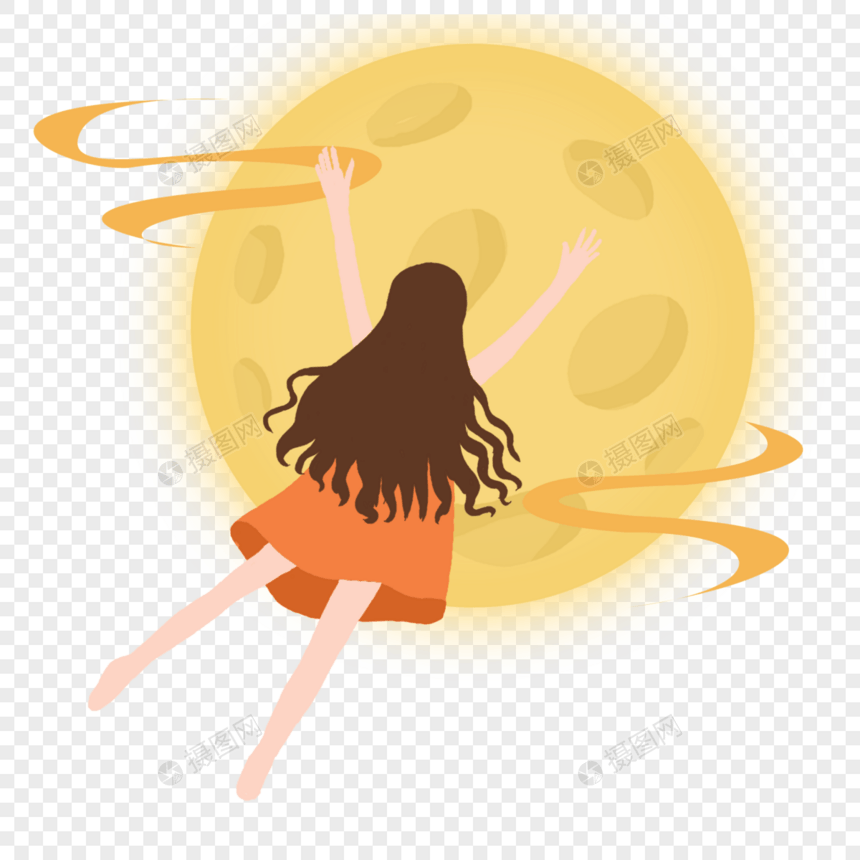 飞向月亮的女孩图片