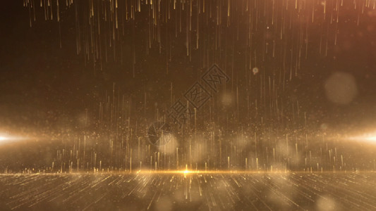 空中雨滴金色光线背景GIF高清图片