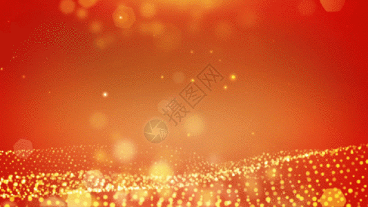 金色粒子海洋舞台背景GIF图片
