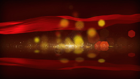 条纹素材红色大气红绸飘动粒子背景gif高清图片