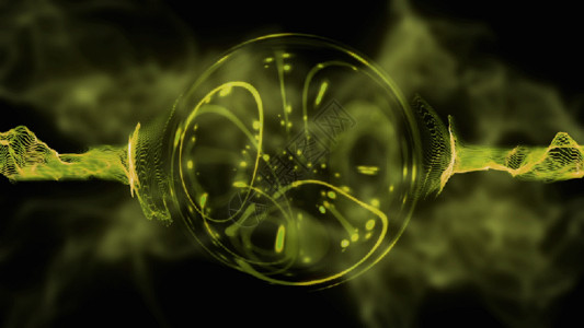 绿色抽象素材能量球GIF高清图片