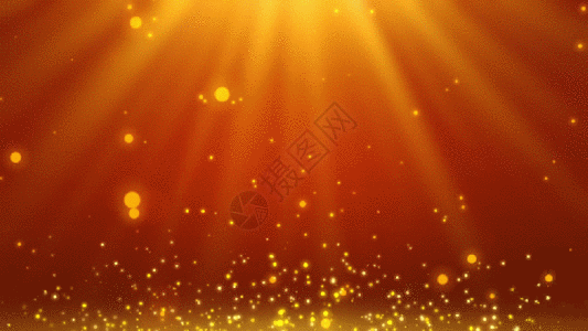 金色粒子光效背景GIF图片