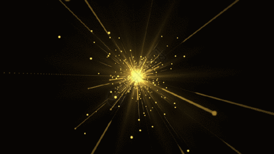 金色粒子射光特效GIF图片