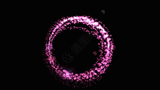 黑色圆圈唯美光效粒子旋转GIF高清图片