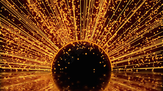 球洞金色粒子背景GIF高清图片
