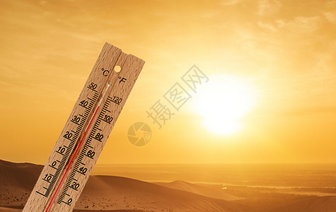 炎炎夏日高温温度表高清图片
