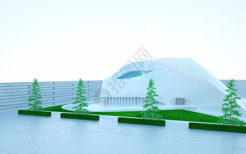 冰草创意未来建筑设计图片