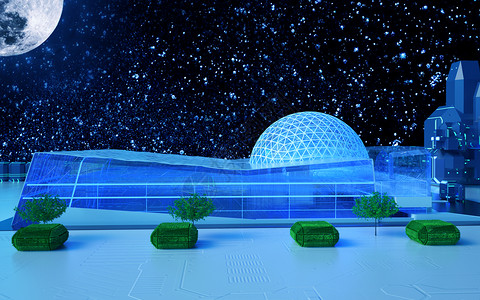未来科幻建筑空间图片