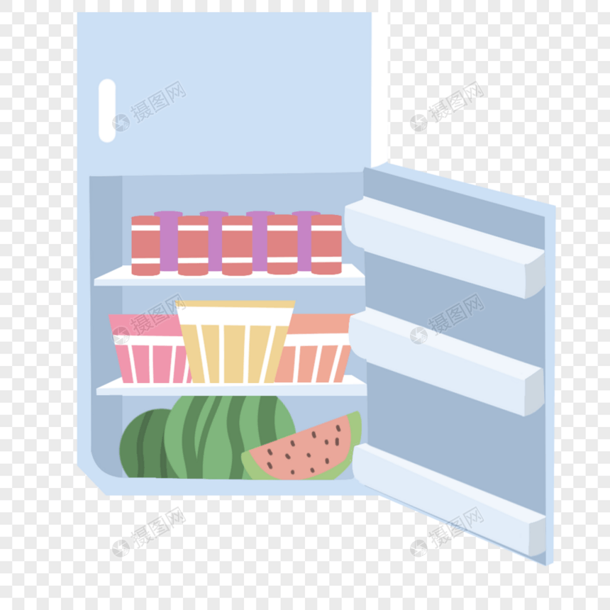 冰箱中的食物图片