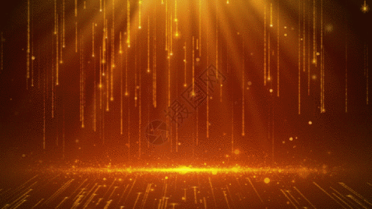 金色粒子光线舞台背景gif图片