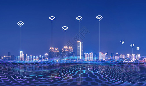 科技互联网城市背景图片