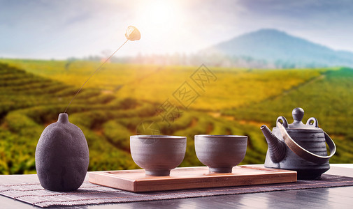 陶瓷茶杯双手茶道茶文化设计图片