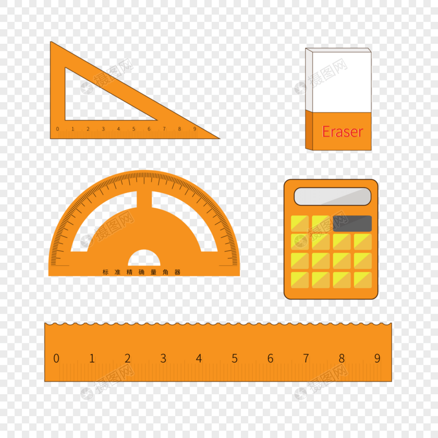 高精确标准学习用具量角器直尺 正确版图片