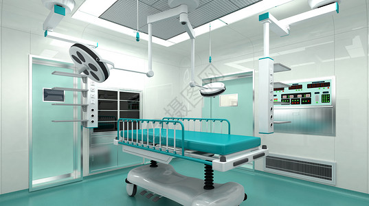 立体医疗手术手术室场景设计图片