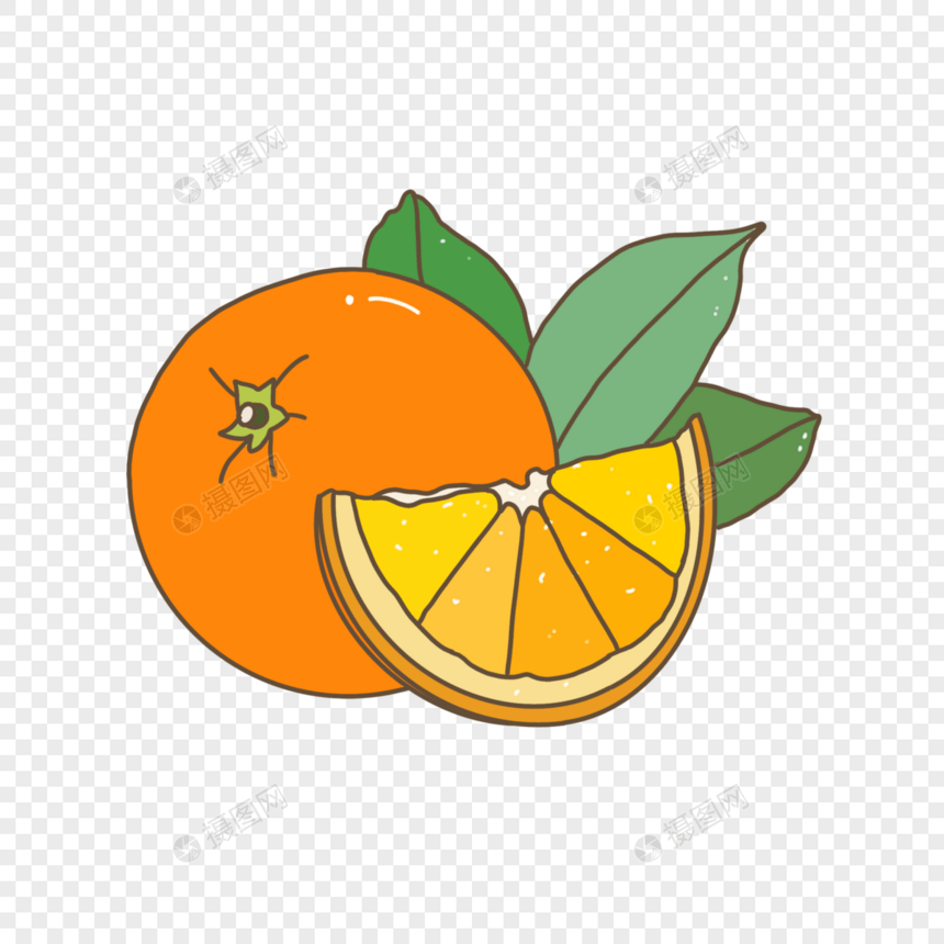 可爱卡通水果橙色橘子图片