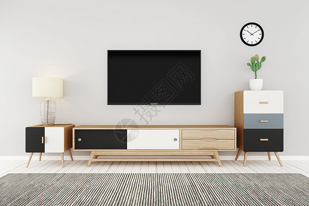 木色底色3d简约室内设计设计图片