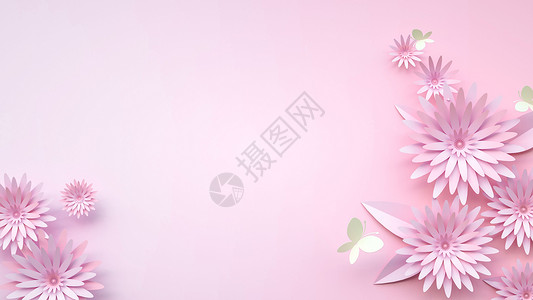 蝴蝶3d素材浪漫立体浮雕花设计图片
