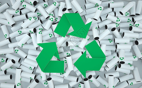 垃圾分类标志电池分类回收设计图片