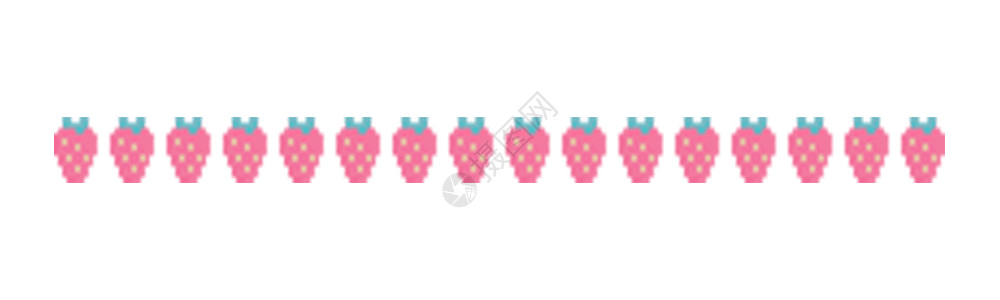粉色精美礼物盒像素草莓个性花边分割线高清图片