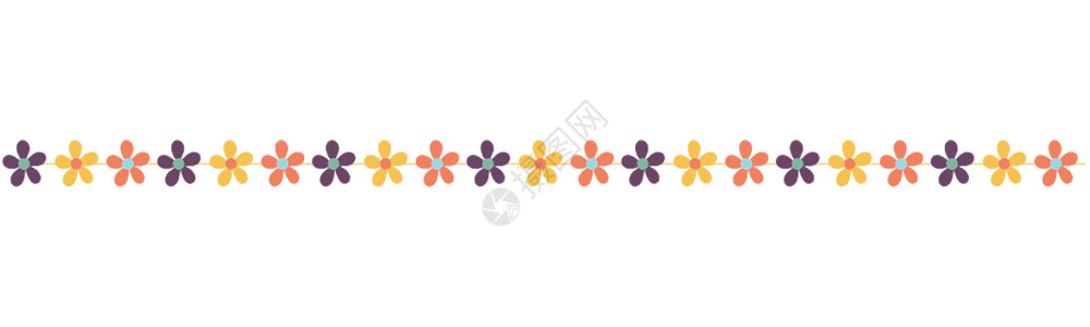 花朵装饰标签卡通花朵分割线gif高清图片