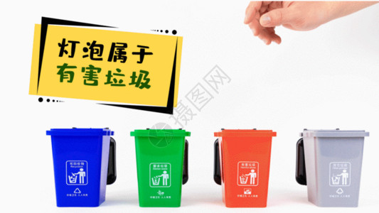 塑料环保垃圾分类小课堂GIF高清图片