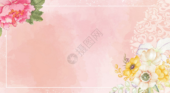 小清新花卉背景背景图片