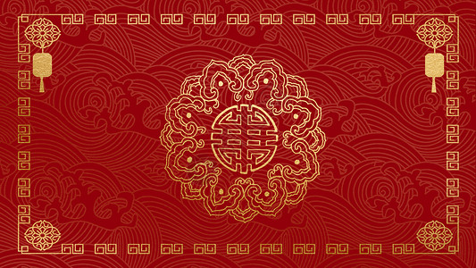 红金中国风背景背景图片
