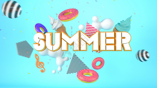 夏天主题summer海报背景图片