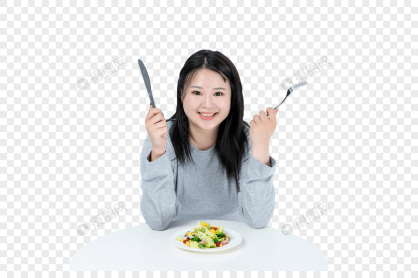 胖女生健康饮食图片