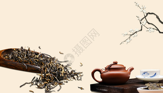 一堆茶茶道设计图片