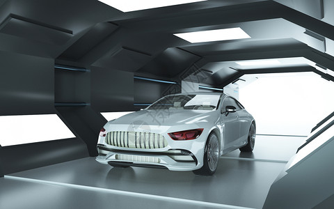 奔驰汽车模型3d汽车场景设计图片