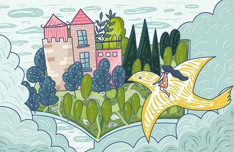 童年幻想系列之梦幻城堡背景图片