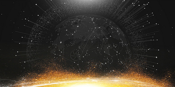 黑金科技粒子背景背景图片