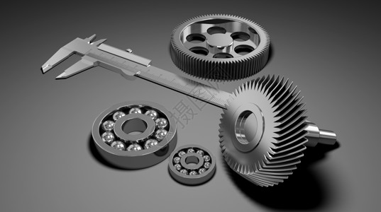 齿轮轴承创业工业零件场景设计图片