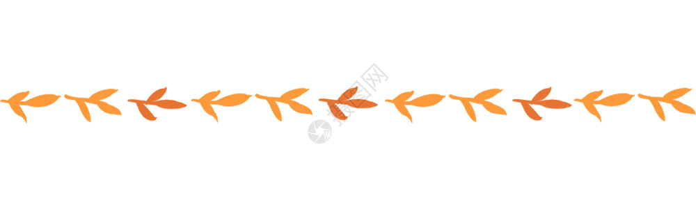 橙子叶子素材秋天素材花边落叶分割线gif高清图片