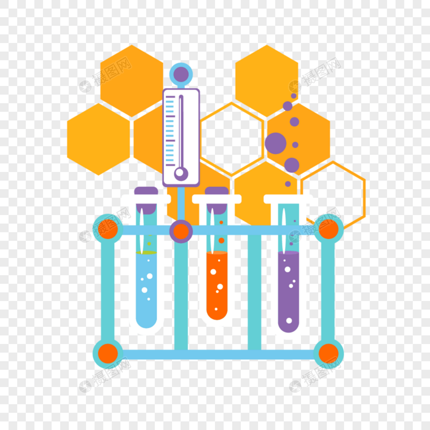 dna生物实验烧瓶元素图片